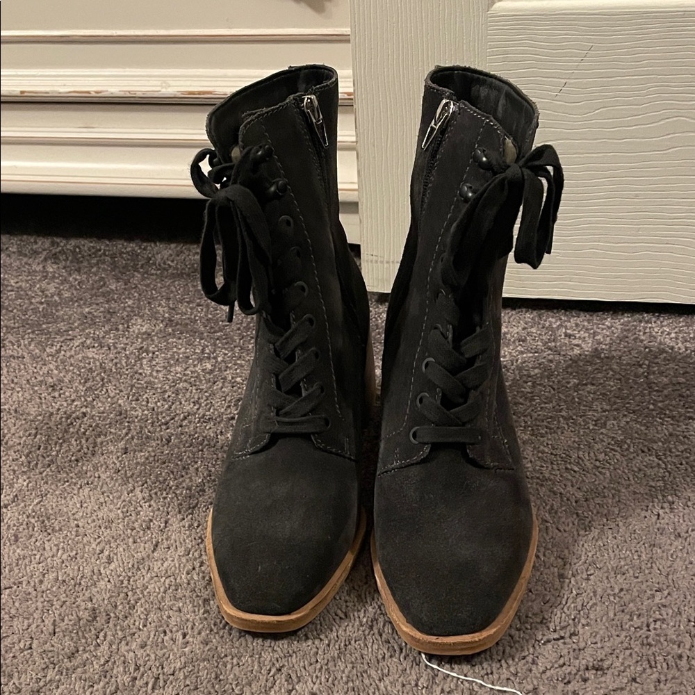Dolce Vita Black Lace Up Boots